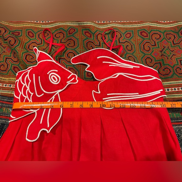 Farm Rio (knock off) Red Koi Dress (M) - Picture 9 of 12